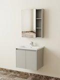 Meuble salle de bain gris clair en PVC 51x36 cm
