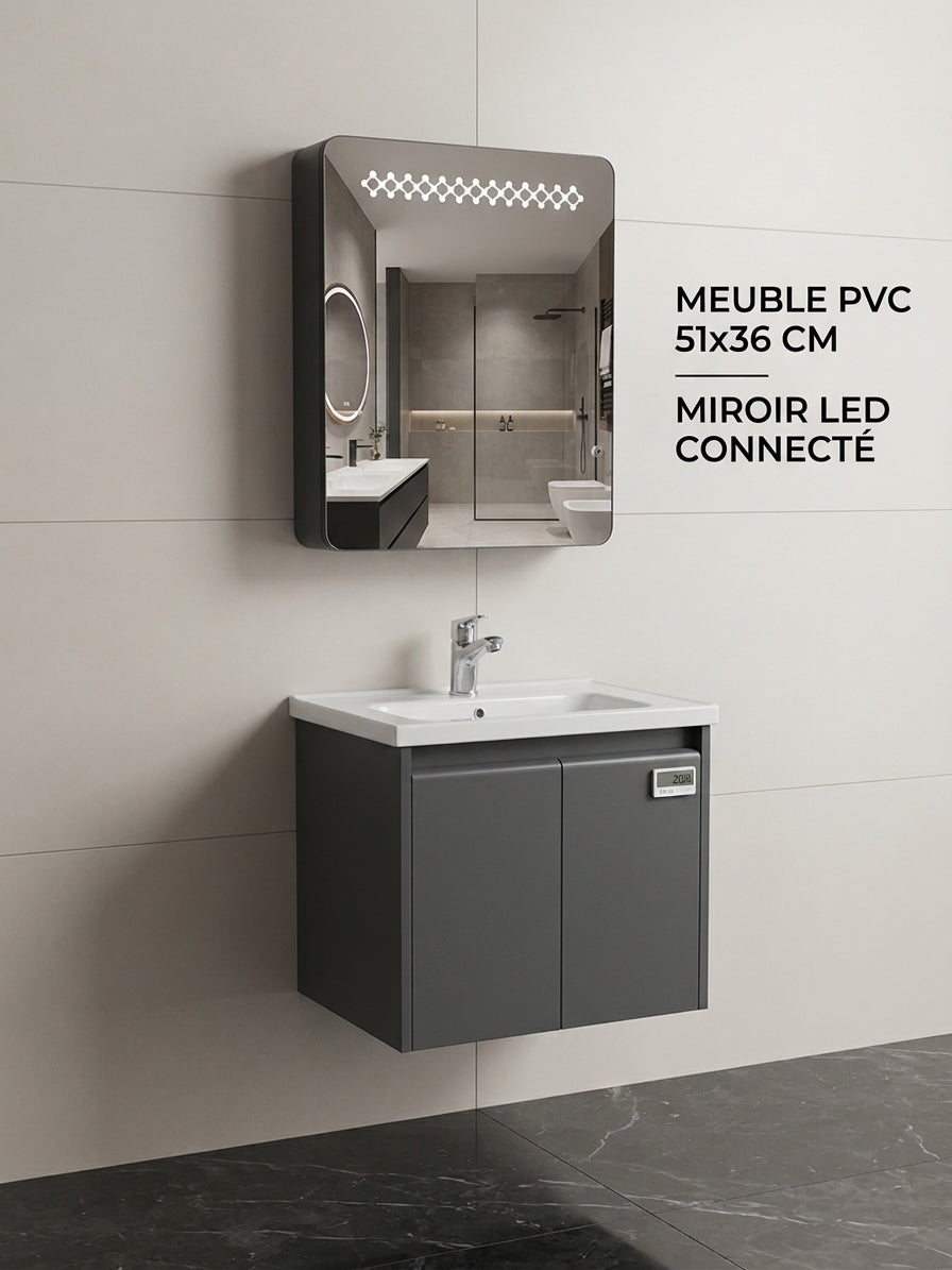 Meuble salle de bain en PVC 51x36 cm