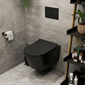 WC suspendu noir ronde